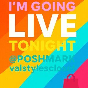 Going LIVE tonight on Poshmark! 🛍✨